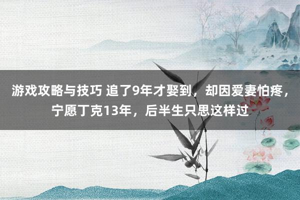 游戏攻略与技巧 追了9年才娶到，却因爱妻怕疼，宁愿丁克13年，后半生只思这样过