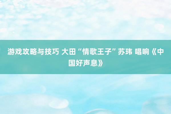 游戏攻略与技巧 大田“情歌王子”苏玮 唱响《中国好声息》