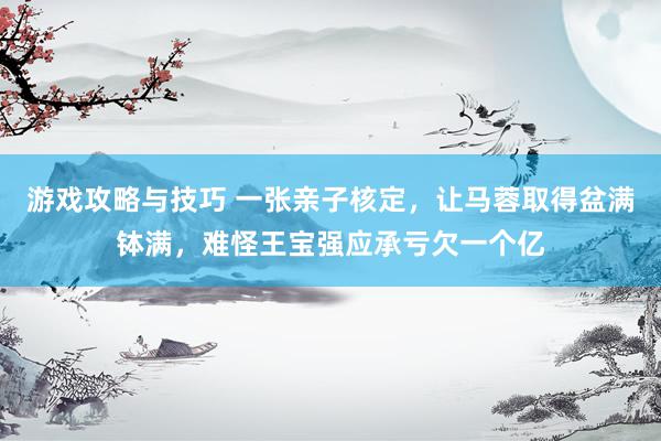 游戏攻略与技巧 一张亲子核定，让马蓉取得盆满钵满，难怪王宝强应承亏欠一个亿