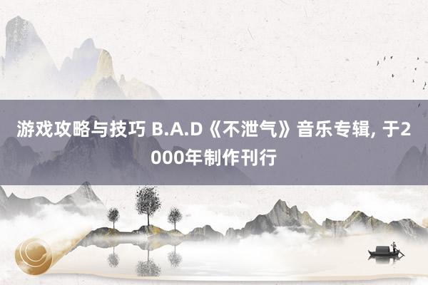 游戏攻略与技巧 B.A.D《不泄气》音乐专辑, 于2000年制作刊行