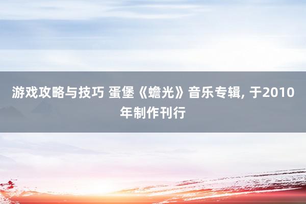 游戏攻略与技巧 蛋堡《蟾光》音乐专辑, 于2010年制作刊行