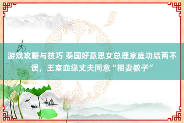 游戏攻略与技巧 泰国好意思女总理家庭功绩两不误，王室血缘丈夫同意“相妻教子”