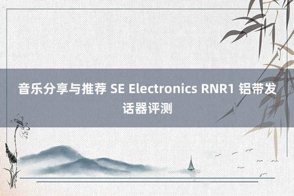 音乐分享与推荐 SE Electronics RNR1 铝带发话器评测