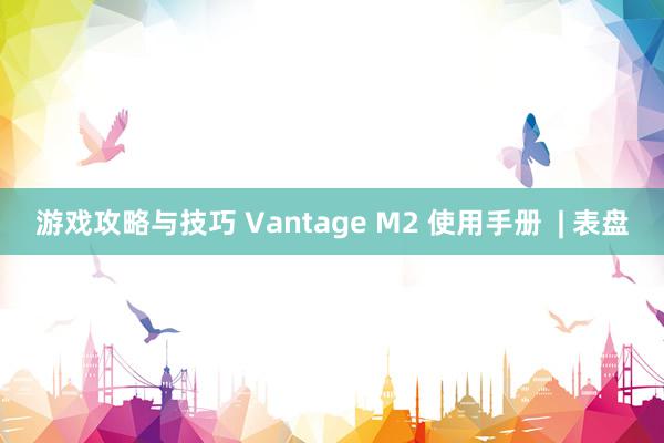 游戏攻略与技巧 Vantage M2 使用手册  | 表盘