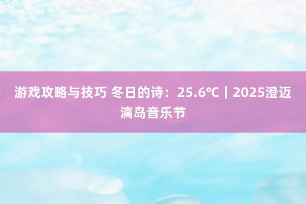 游戏攻略与技巧 冬日的诗：25.6℃｜2025澄迈漓岛音乐节