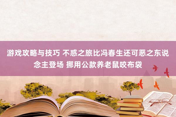 游戏攻略与技巧 不惑之旅比冯春生还可恶之东说念主登场 挪用公款养老鼠咬布袋